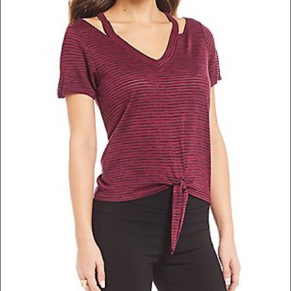 Takara Tops - New with tags Off shoulder cut out v-neck takara